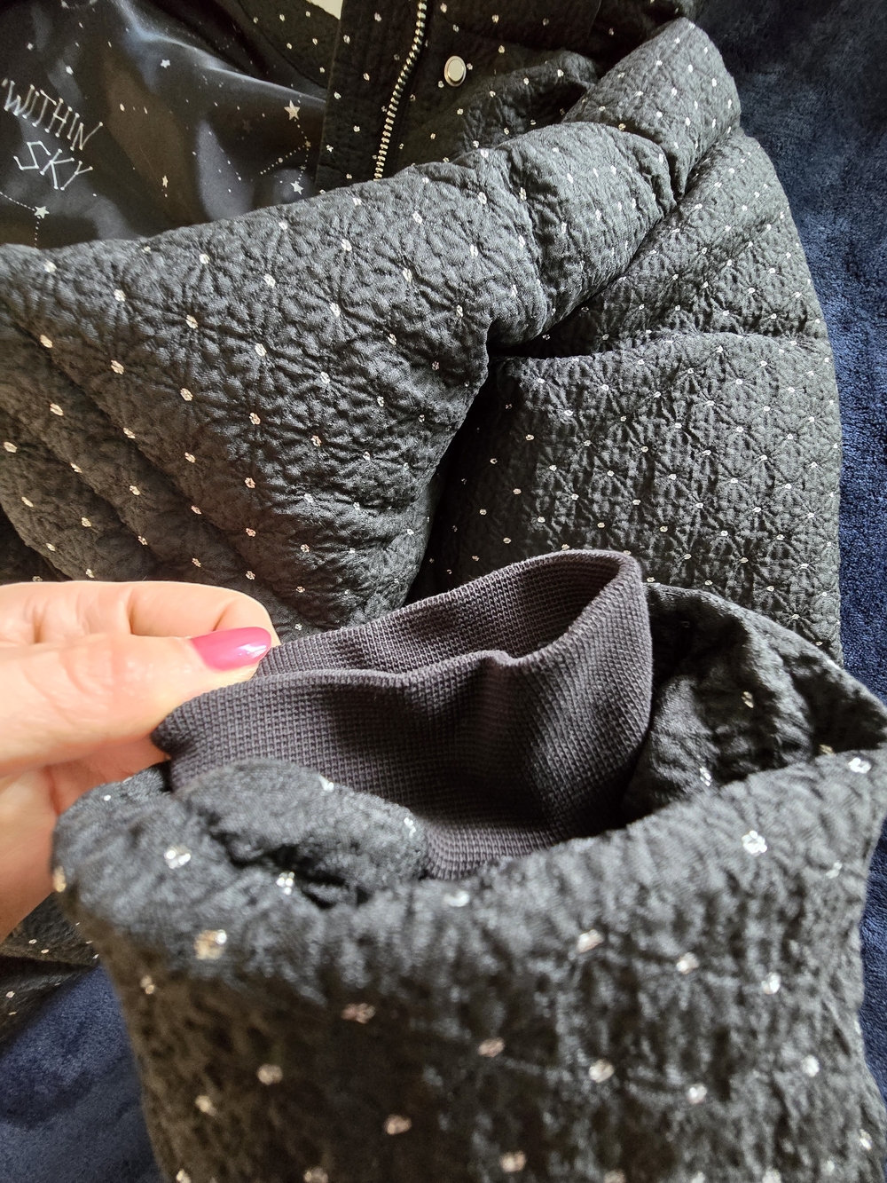 balabala premium x JASON WU Polka Dot Hooded Long Puffer Coat Jacket 160/80A - Picture 11 of 16